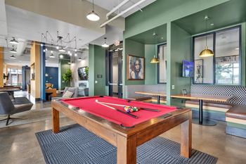 Alton optimist park apartments in charlotte, north carolina clubhouse with pool table